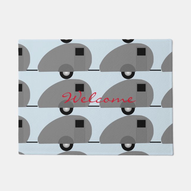 Kleiner Teardrop-Anhänger Thunder_Cove Fußmatte (Vorderseite)