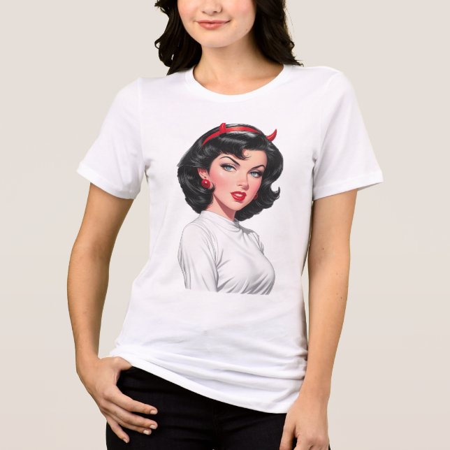 Kleiner Teufel Tri-Blend Shirt (Vorderseite)