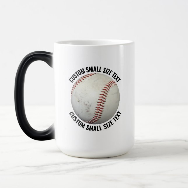 Kleiner Text & Baseball 443ml Maßgeschneiderter We Verwandlungstasse (Links)