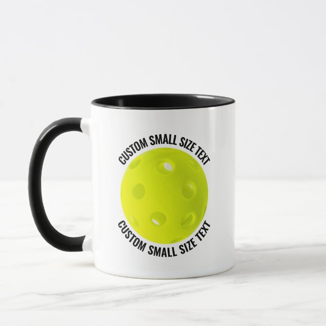 Kleiner Text BLACK Combo 11oz Individueller Pickle Tasse (Links)