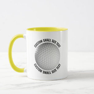 Kleiner Text GELB Combo 11oz Custom Golf Tasse
