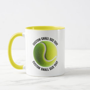 Kleiner Text GELB Combo 11oz Individueller Tennisb Tasse