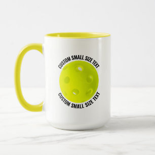 Kleiner Text GELB Combo 15oz Individueller Pickleb Tasse