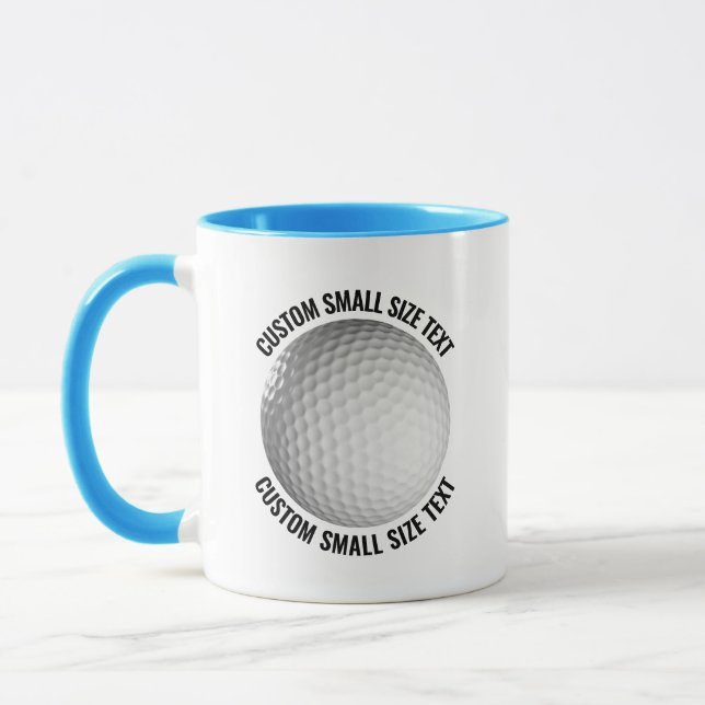 Kleiner Text HELLBLAU Combo 325ml Custom Golf Tasse (Links)