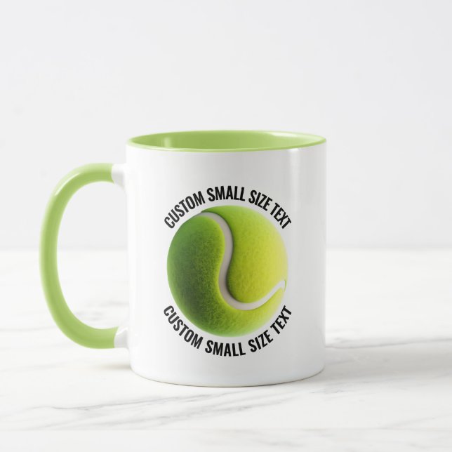 Kleiner Text LIME GRÜN Combo 325ml Custom Tennis Tasse (Links)