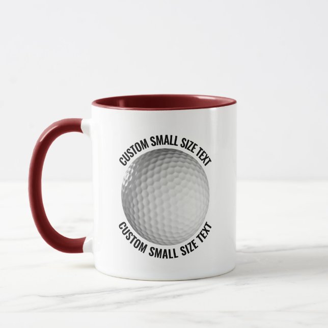 Kleiner Text MAROON Combo 11oz Custom Golf Tasse (Links)