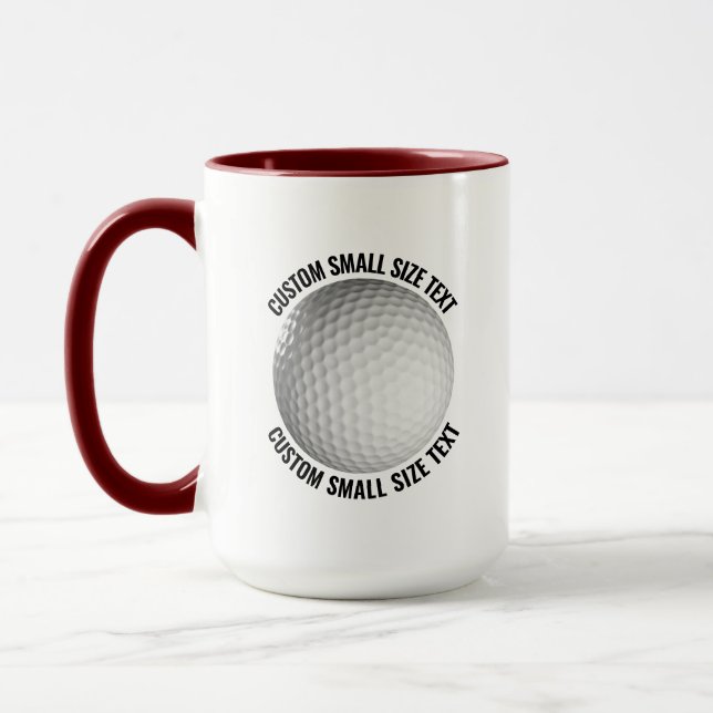 Kleiner Text MAROON Combo 15oz Custom Golf Tasse (Links)