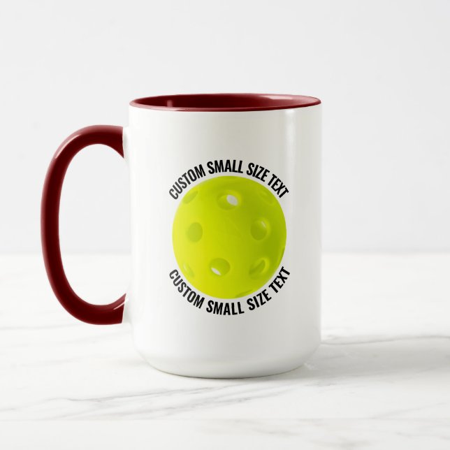 Kleiner Text MAROON Combo 15oz Individueller Pickl Tasse (Links)