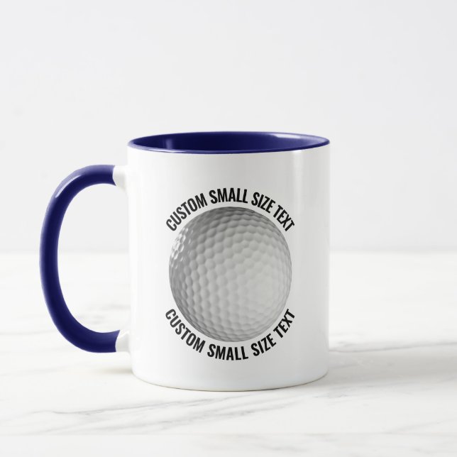 Kleiner Text NAVY BLAU Combo 11oz Custom Golf Tasse (Links)
