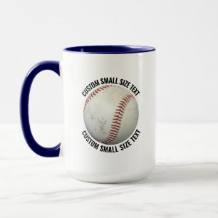 Kleiner Text NAVY BLAU Combo 15oz Benutzerdefinier Tasse