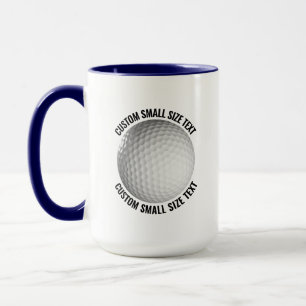 Kleiner Text NAVY BLAU Combo 15oz Custom Golf Tasse