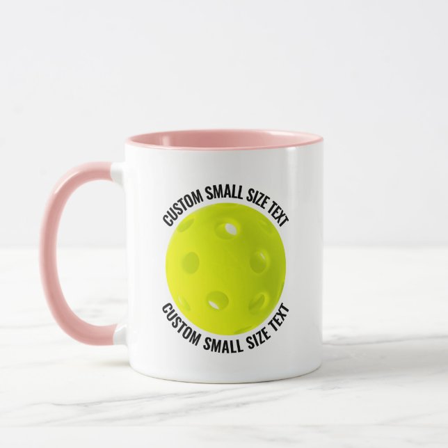 Kleiner Text PINK Combo 11oz Individuelle Pickleba Tasse (Links)
