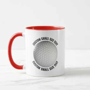 Kleiner Text ROT Combo 11oz individuelles Golf Tasse