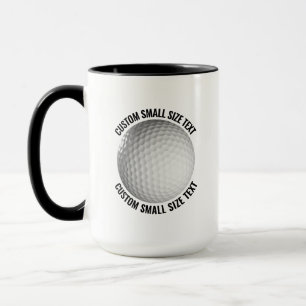 Kleiner Text SCHWARZ Combo 15oz Individueller Golf Tasse