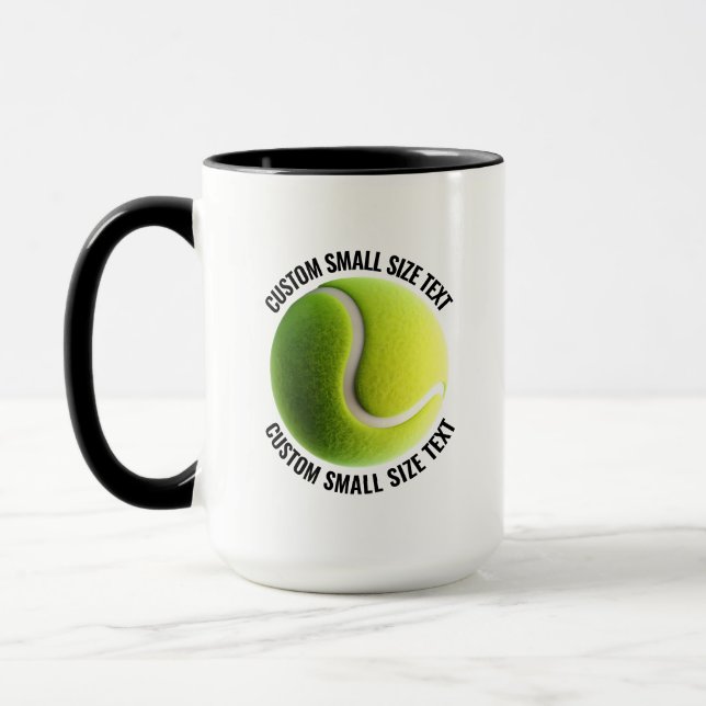 Kleiner Text SCHWARZ Combo 15oz Individueller Tenn Tasse (Links)