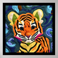 Kleiner Tiger Cub quilt like Design