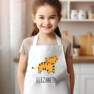 Kleiner Tiger Süß Personalisiert Kinderschürze