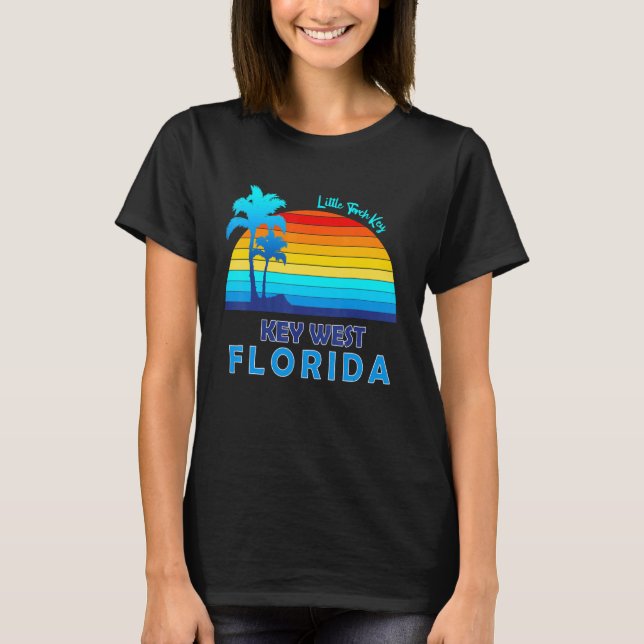 Kleiner Torch Key West Florida Retro Tropical B T-Shirt (Vorderseite)