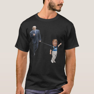 Kleiner Trump an der Leine mit Putin Never Trump T-Shirt