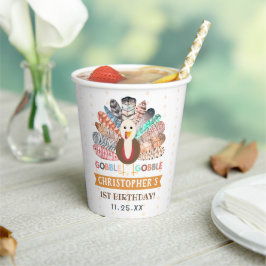 Kleiner türkischer Erntedank jedes Alters Geburtst Pappbecher