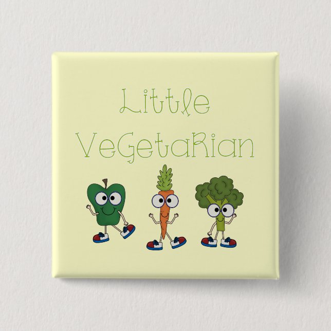 Kleiner Vegetarier Button (Vorderseite)