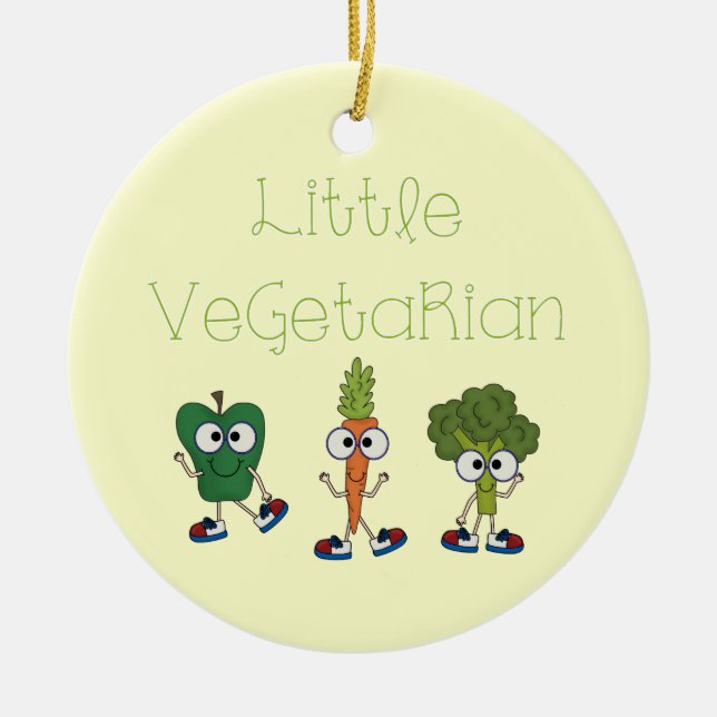 Kleiner Vegetarier Keramikornament (Vorne)