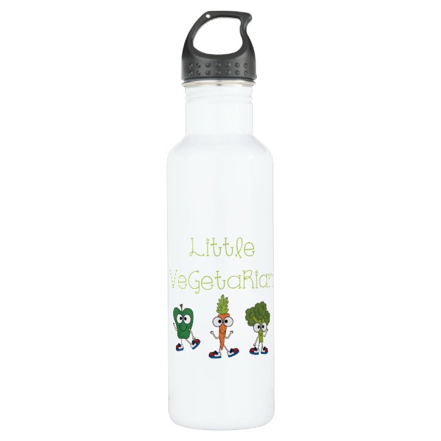 Kleiner Vegetarier Trinkflasche (Vorderseite)