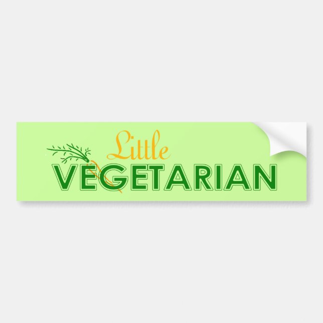 Kleiner vegetarischer Autoaufkleber (Vorne)