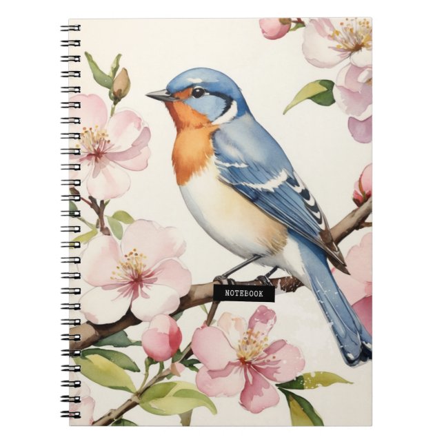 Kleiner Vintager Vogel | Notebook-Journal Notizblock (Vorderseite)