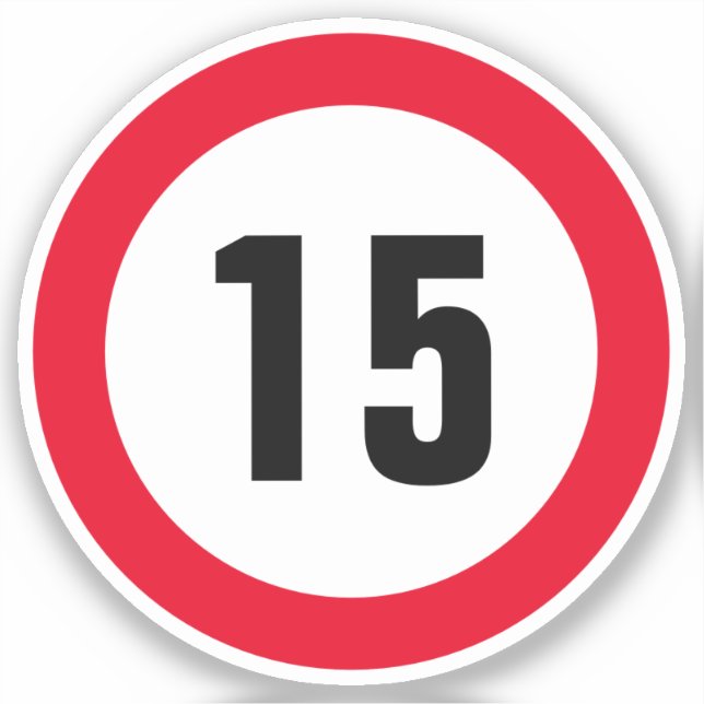 Kleiner Vinyl-Aufkleber mit einer Geschwindigkeit  Aufkleber (Vorderseite)