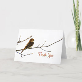 Kleiner Vogel danken Ihnen zu merken Dankeskarte