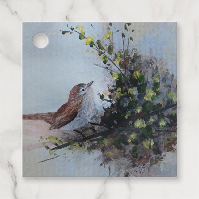 Kleiner Vogel Geschenkanhänger (Vorderseite)
