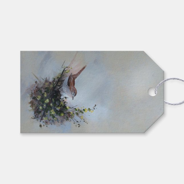 Kleiner Vogel Geschenkanhänger (Vorderseite (Horizontal))