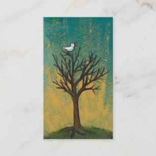 Kleiner Vogel singt Spaß hübsche ursprüngliche Visitenkarte