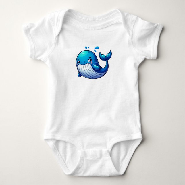 Kleiner Wal Baby Strampler (Vorderseite)