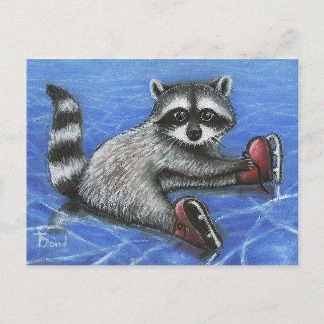Kleiner Waschbär Postkarte (Vorderseite)