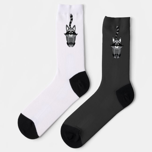 Kleiner Waschbär Socken (Linkes Detail)