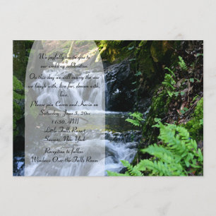 Kleiner Wasserfall Einladung zur Hochzeit