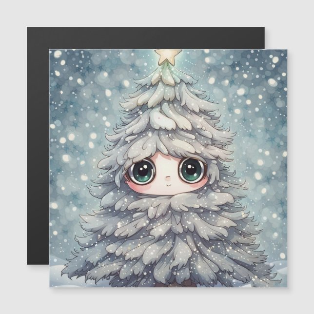 Kleiner Weihnachtsbaum Magnetkarte (Vorne/Hinten)