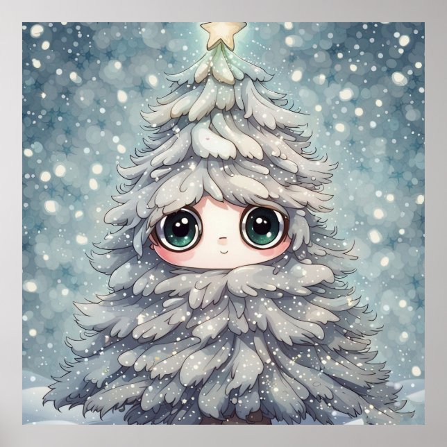 Kleiner Weihnachtsbaum Poster (Vorne)