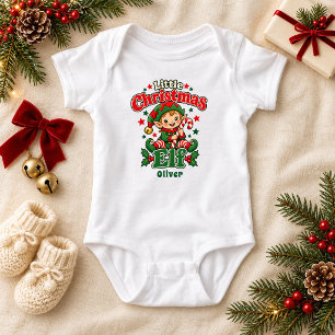 Kleiner Weihnachtselfen-Baby-Name Baby Strampler