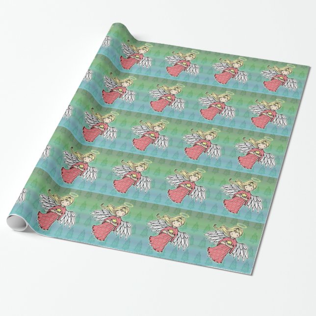 Kleiner Weihnachtsgel Geschenkpapier (Ungerollt)