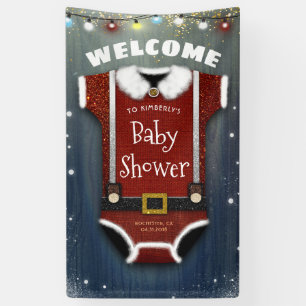 Kleiner Weihnachtsmann-Baby-Body Winter-Baby-Einla Banner