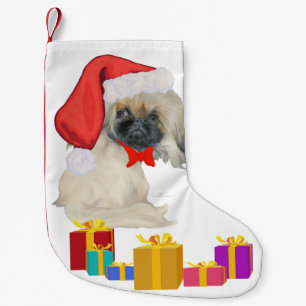 Kleiner Weihnachtsmann Pekingese Weihnachtsstrumpf