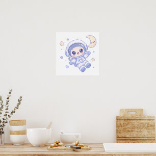 Kleiner Weltraumforscher Poster
