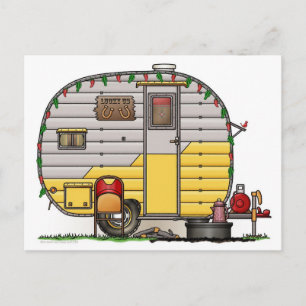 Kleiner Western Camper Trailer Postkarte
