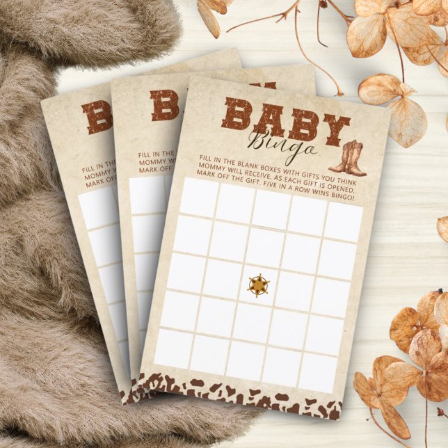 Kleiner Western Cowboy Baby Shower Bingo Game (Von Creator hochgeladen)