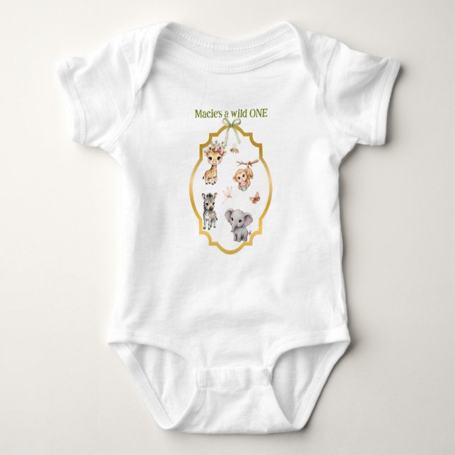 Kleiner Wilder Geburtstag Baby Strampler (Vorderseite)