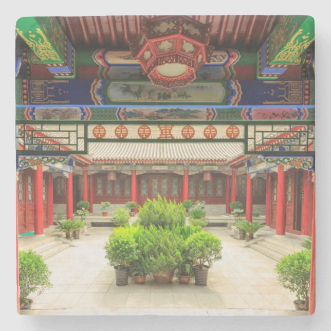 Kleiner Wildgans-Tempel, China Steinuntersetzer (Vorderseite)