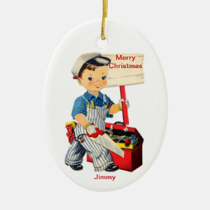 Kleiner Zimmermann Schmuck Retro-Design Keramik Ornament